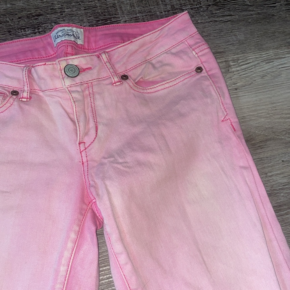 Aeropostale pink ultra skinny Ashley Jeans size 3/4 - Picture 3 of 11